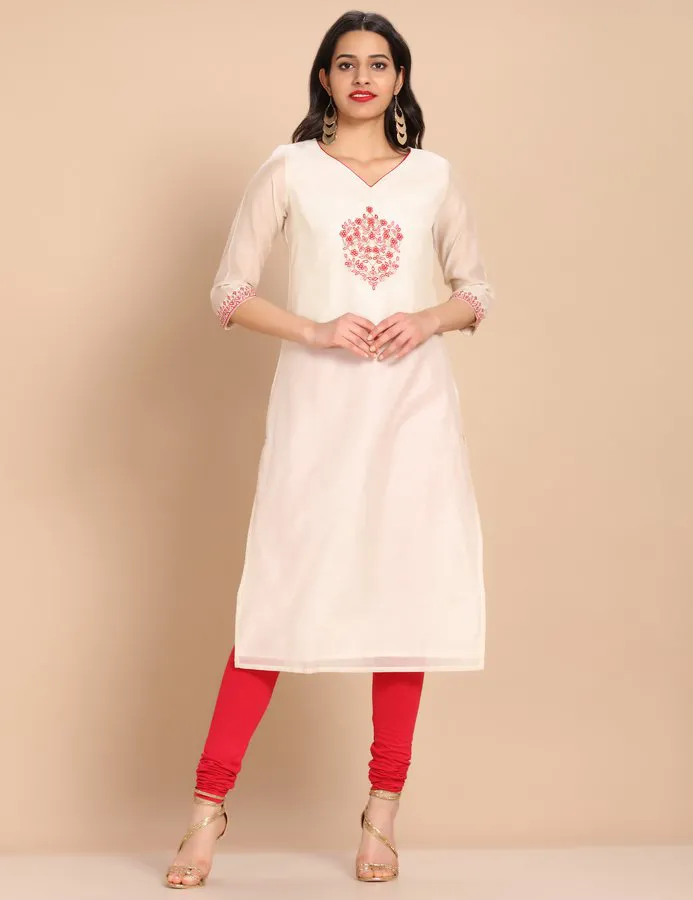 white churidar top