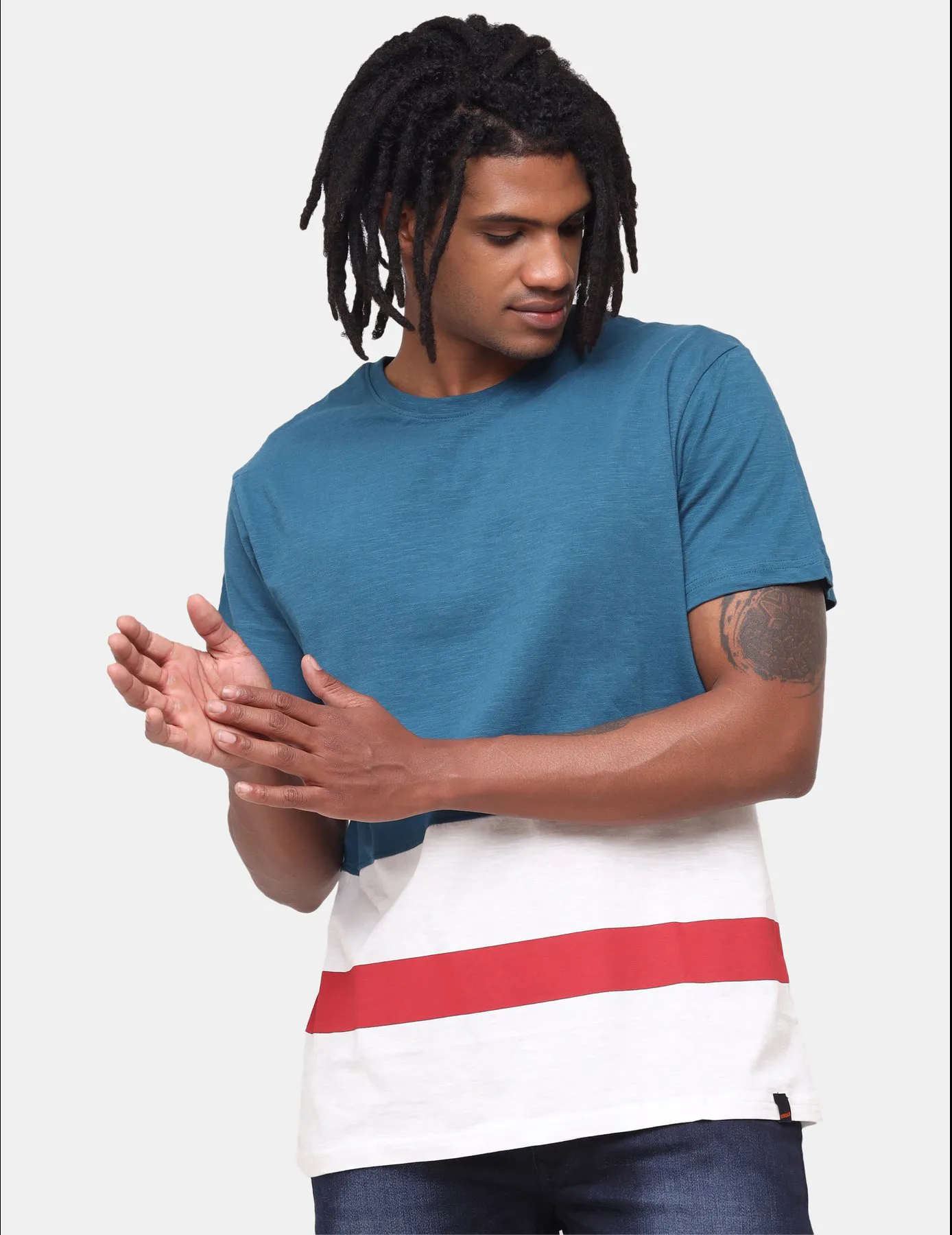 teal t shirt men