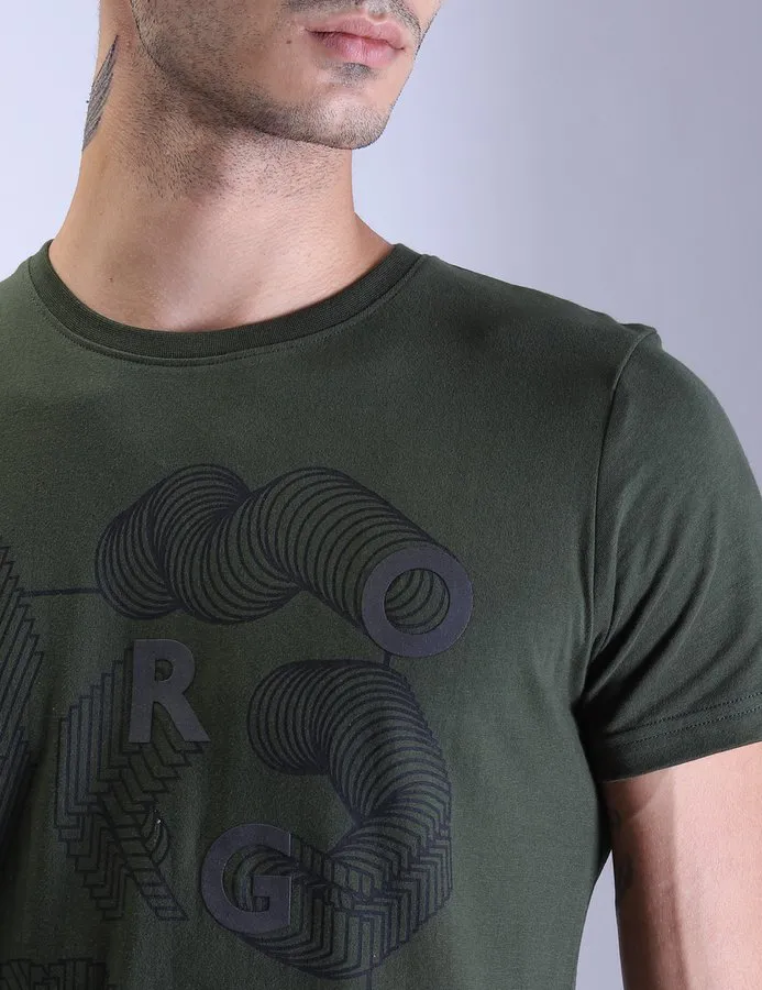 olive graphic tee