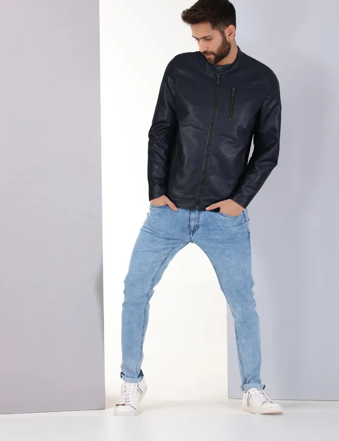 wrogn leather jacket