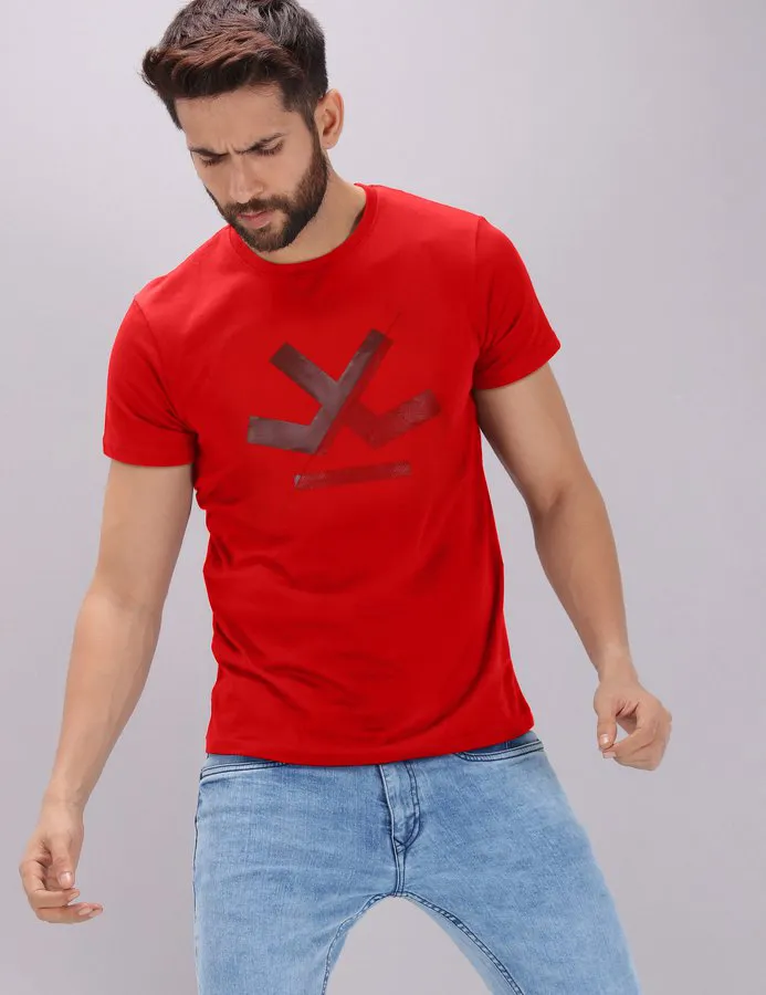 wrogn red t shirt